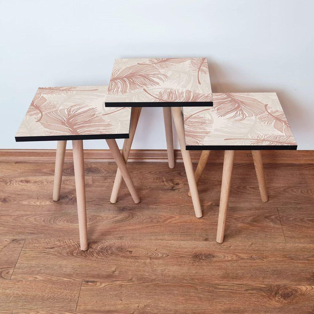 Hanah Home set stolića za kafu 3Shp188, 3 dijela, šareni