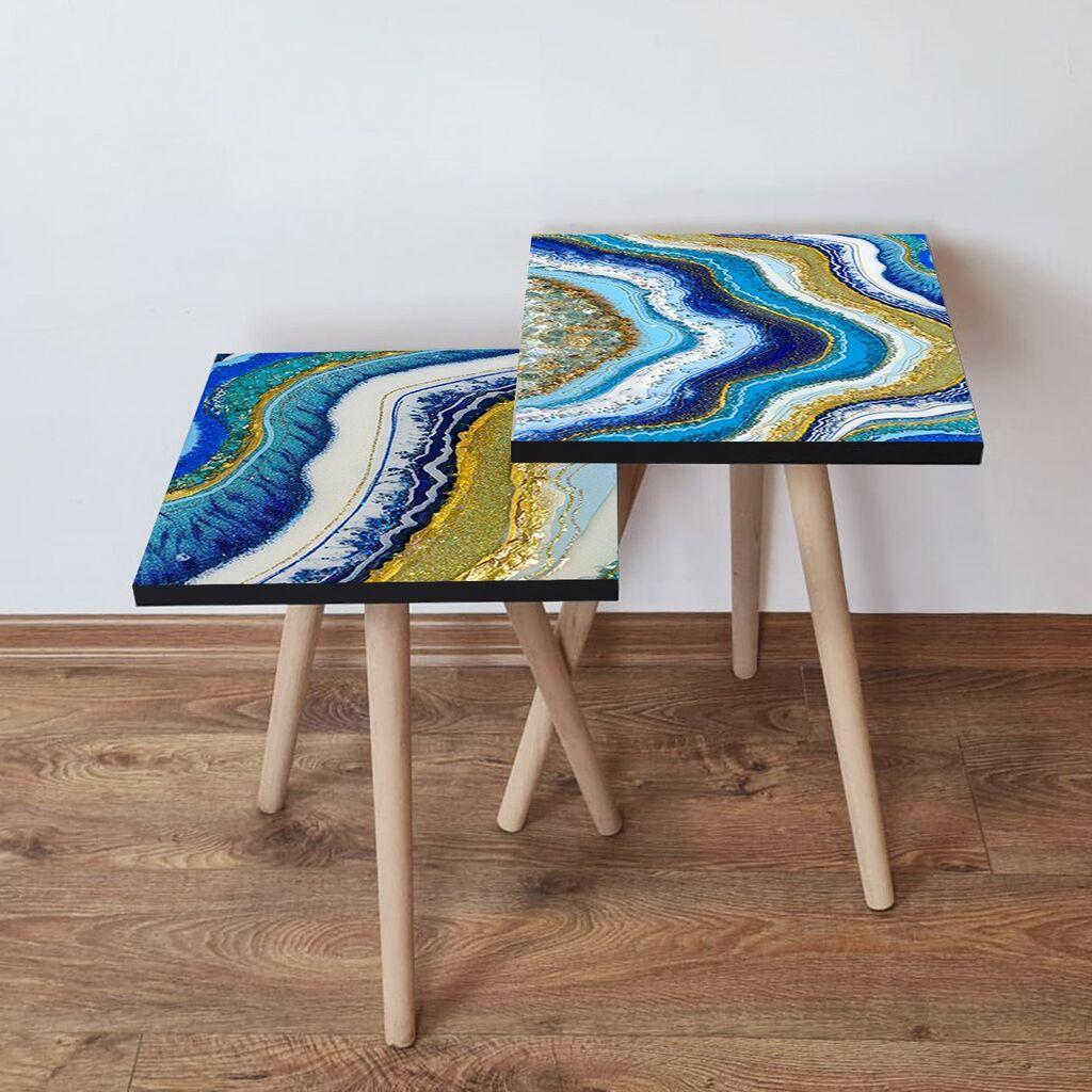 Hanah Home set stolića za kafu 2Shp339, 2 dijela, šareni