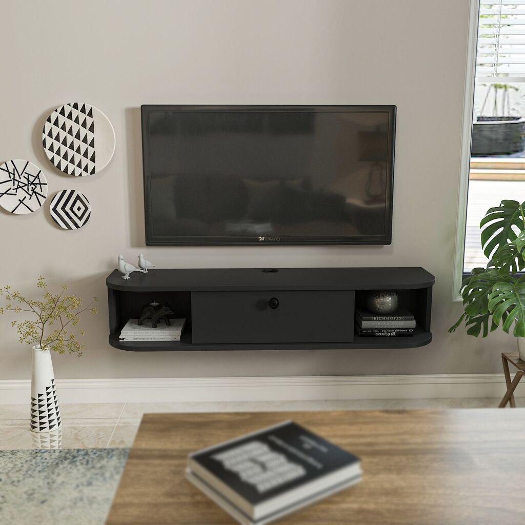 Hanah Home TV komoda Ibarra, 120x23,4x29,6 cm, antracit