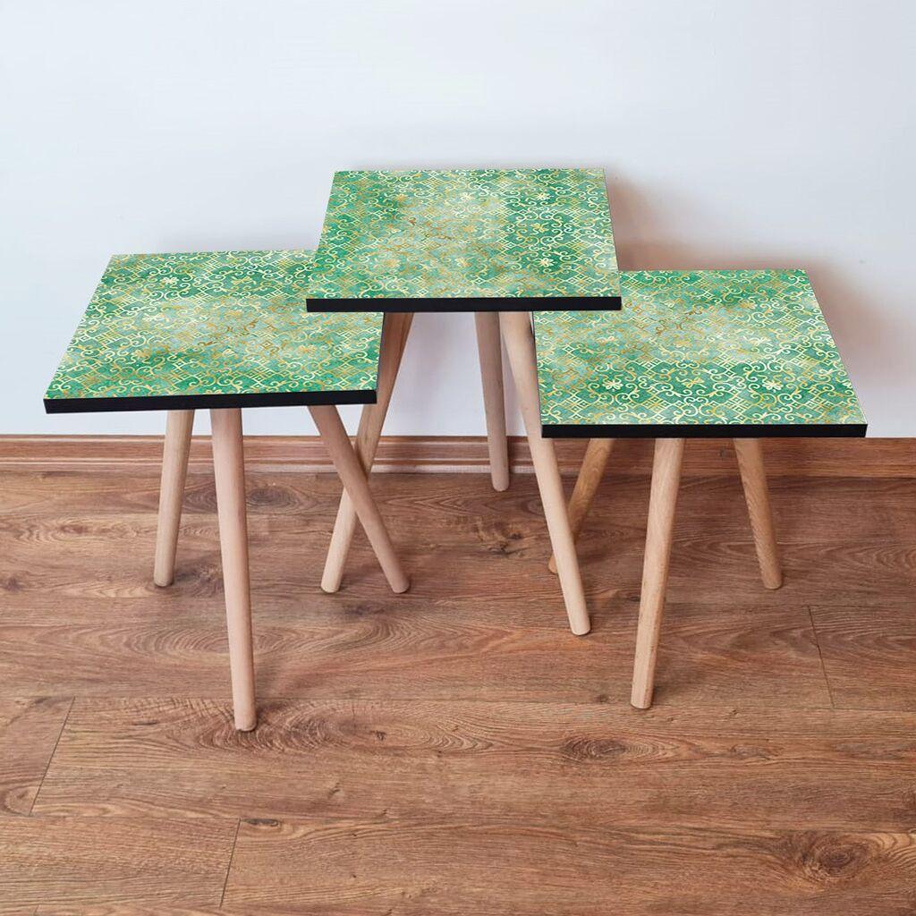 Hanah Home set stolića za kafu 3Shp245, 3 dijela, šareni