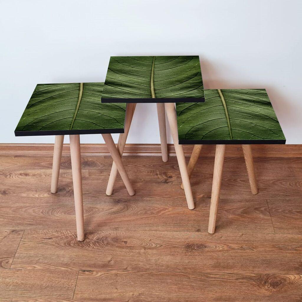 Hanah Home set stolića za kafu 3Shp103, 3 dijela, šareni