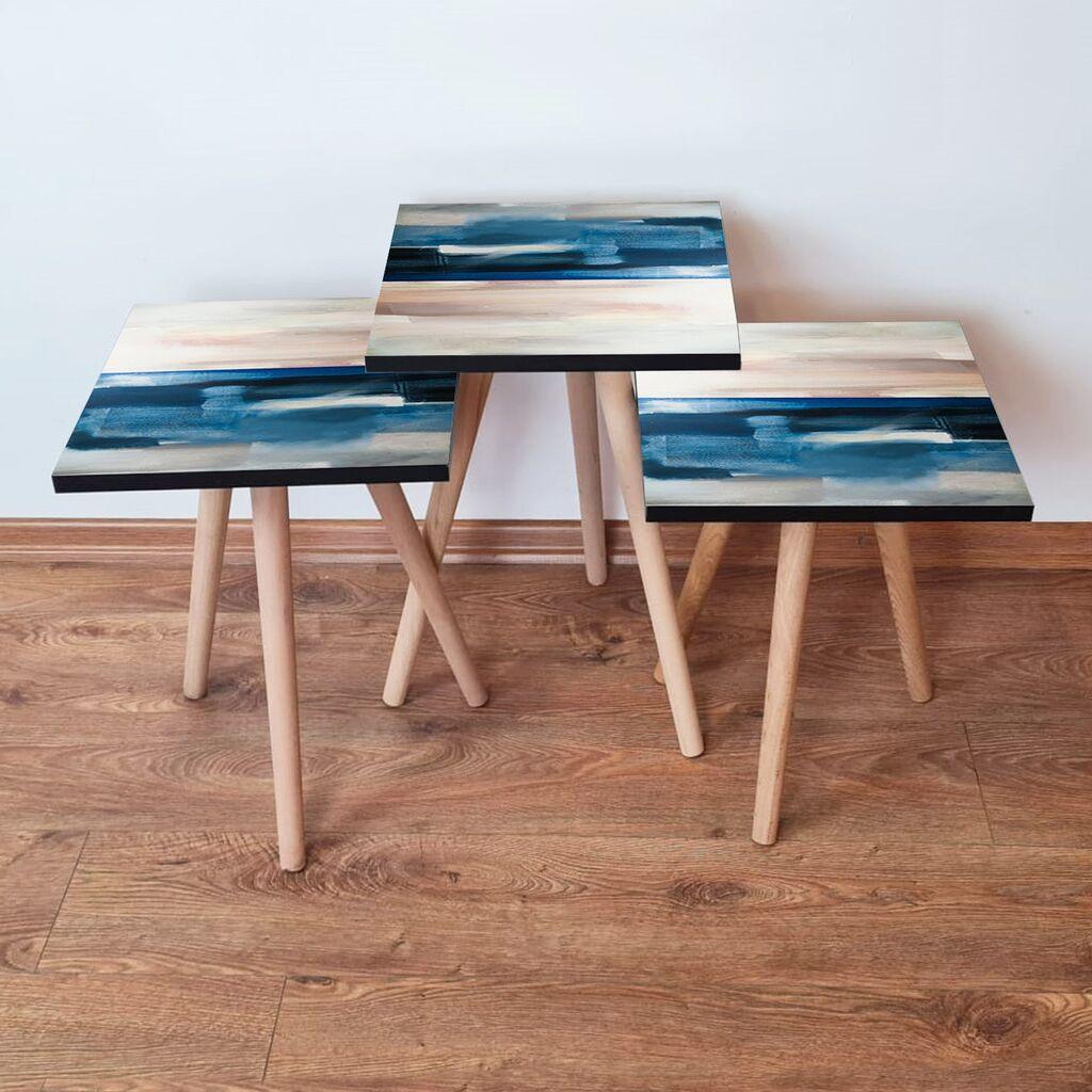 Hanah Home set stolića za kafu 3Shp94, 3 dijela, šareni