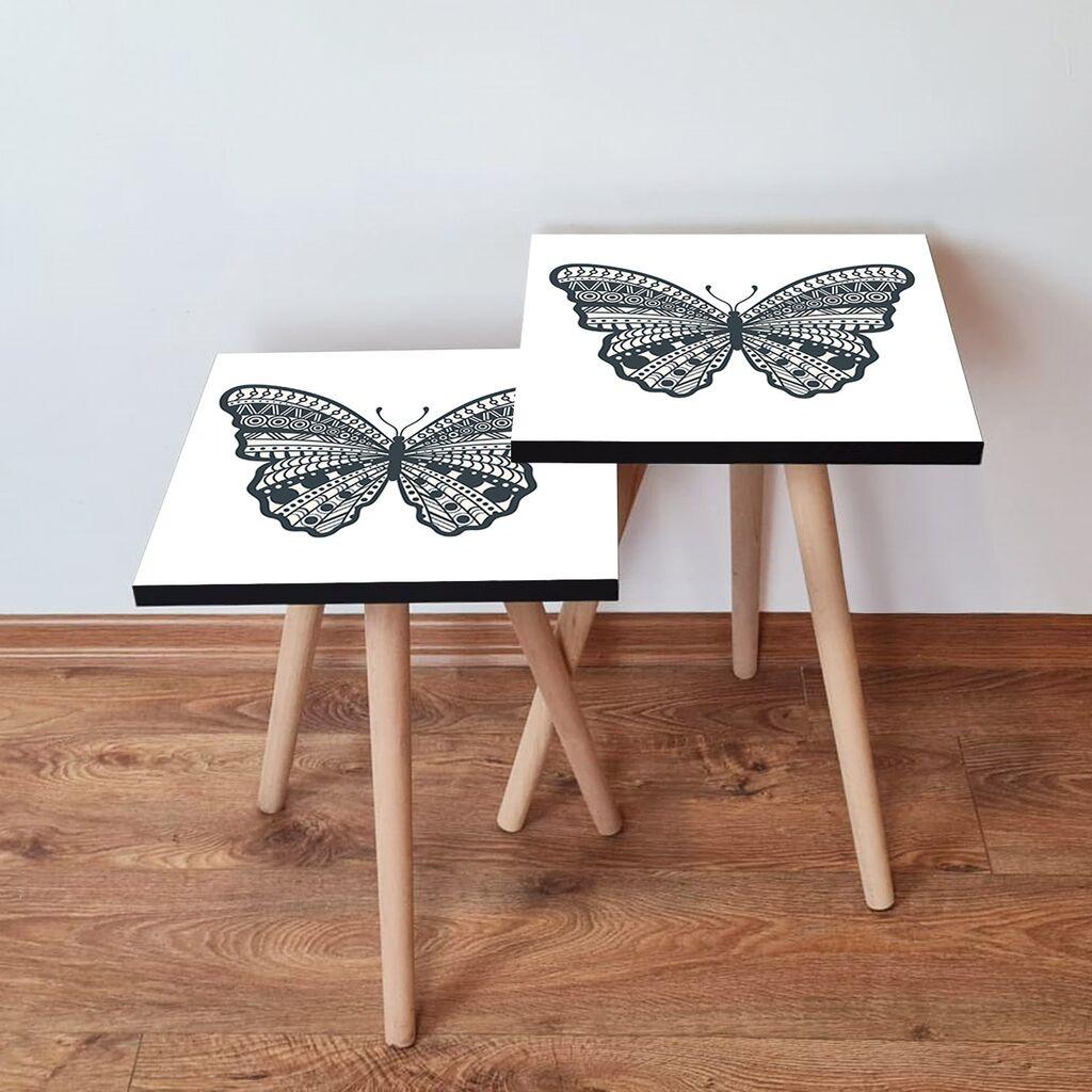 Hanah Home set stolića za kafu 2Shp80, 2 dijela, šareni