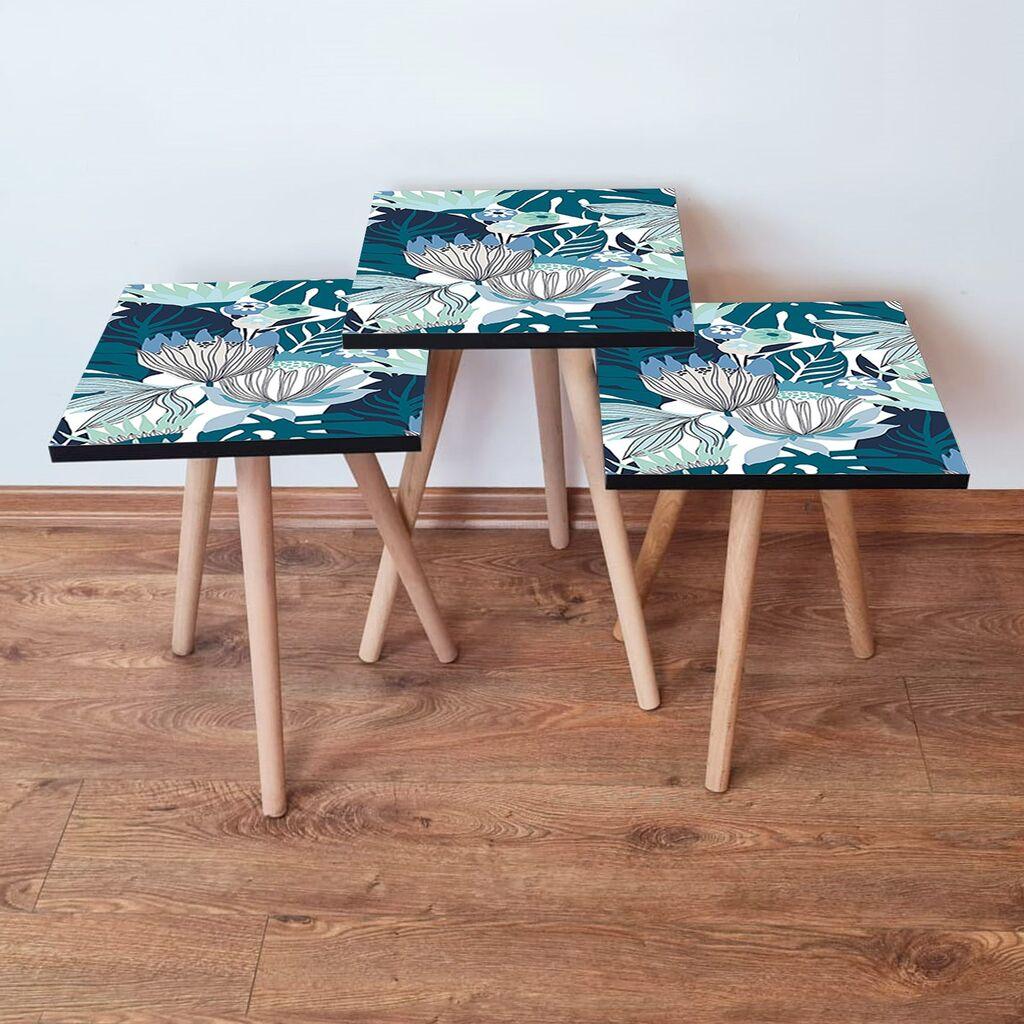 Hanah Home set stolića za kafu 3Shp210, 3 dijela, šareni