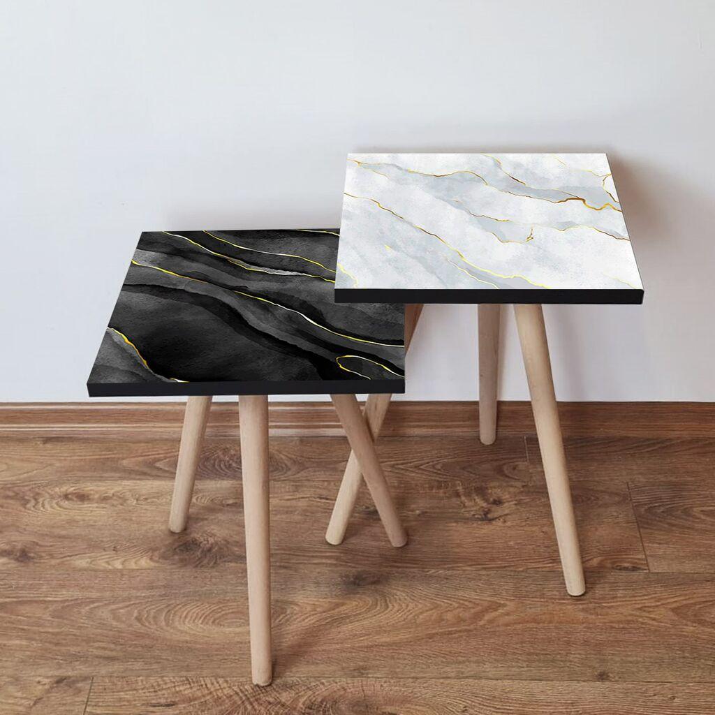 Hanah Home set stolića za kafu 2Shp316, 2 dijela, šareni