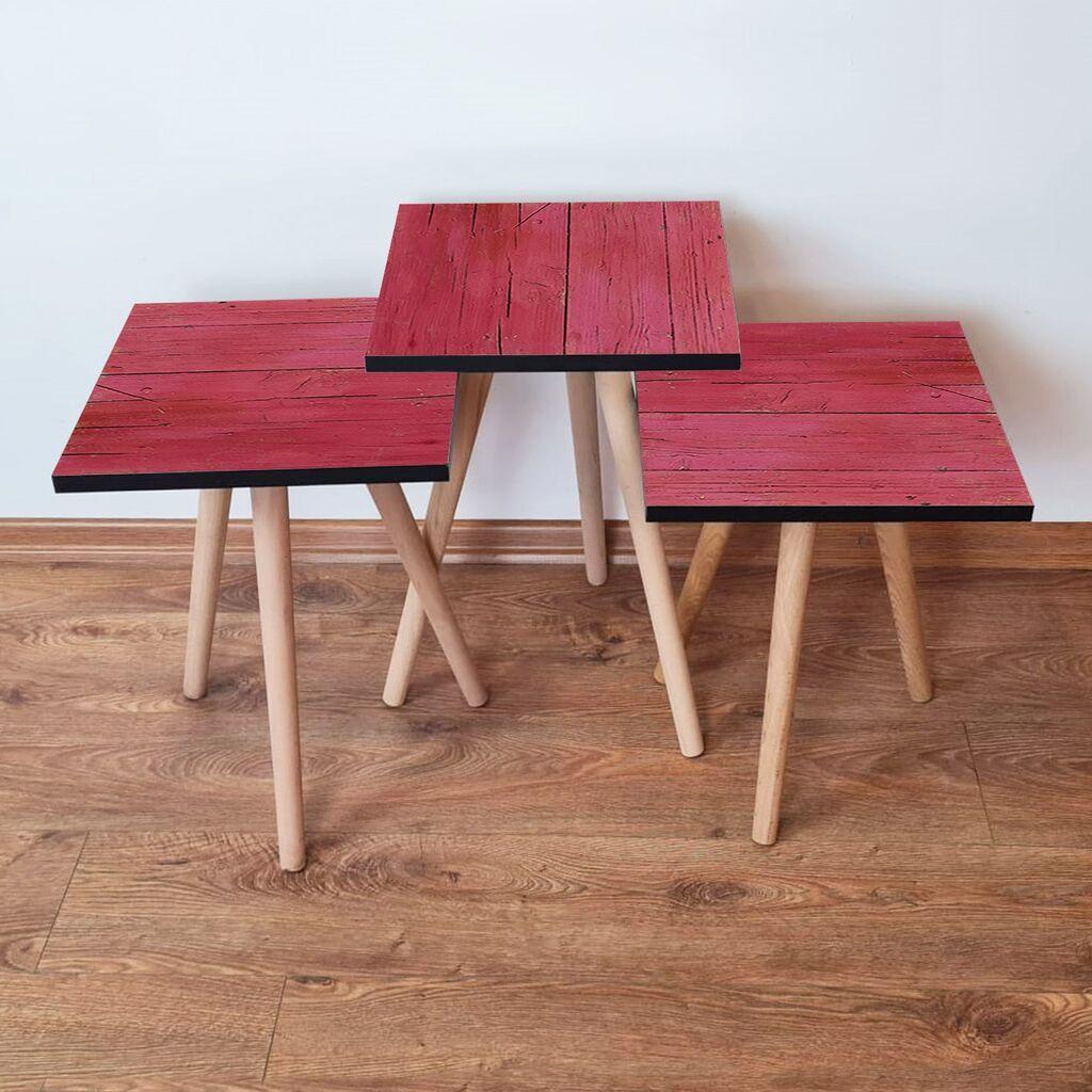 Hanah Home set stolića za kafu 3Shp128, 3 dijela, šareni