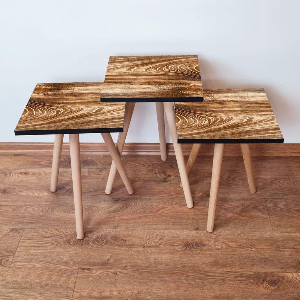 Hanah Home set stolića za kafu 3Shp346, 3 dijela, šareni