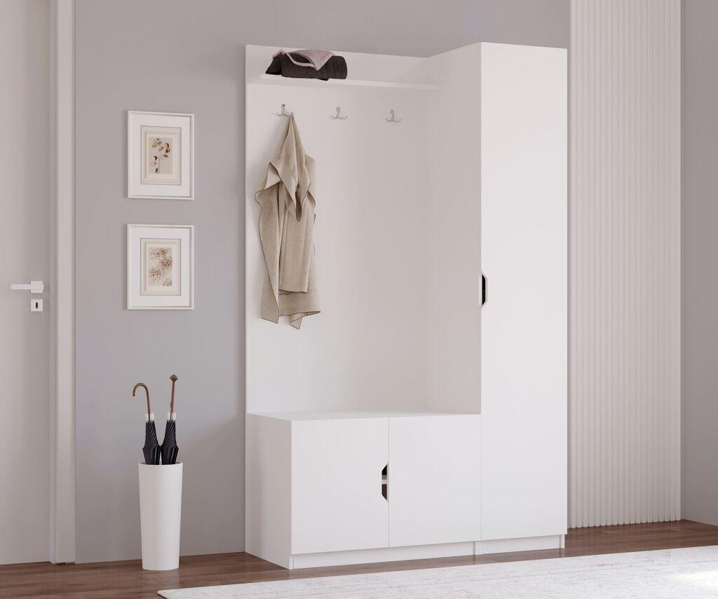 Hanah Home Ormarić za hodnik Rb-159, 120x200x35 cm, Bijeli