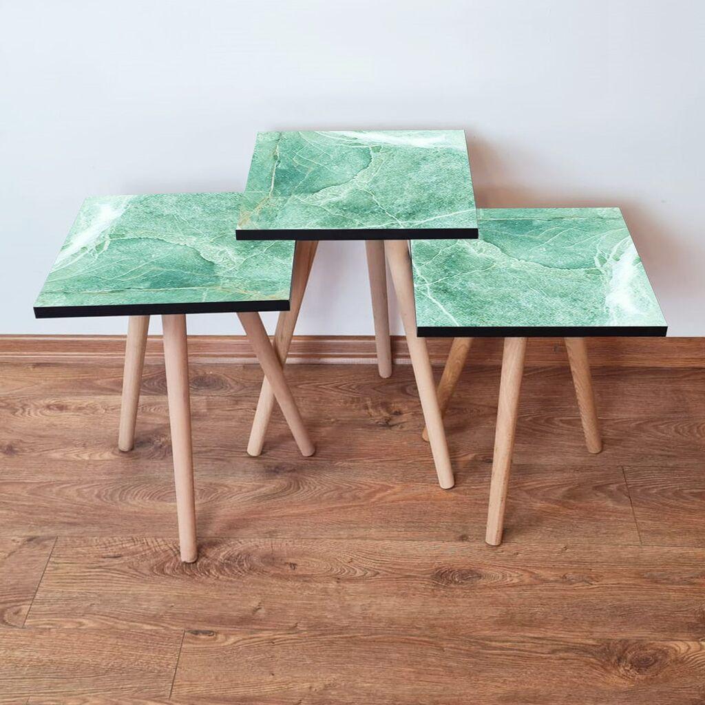 Hanah Home set stolića za kafu 3Shp179, 3 dijela, šareni