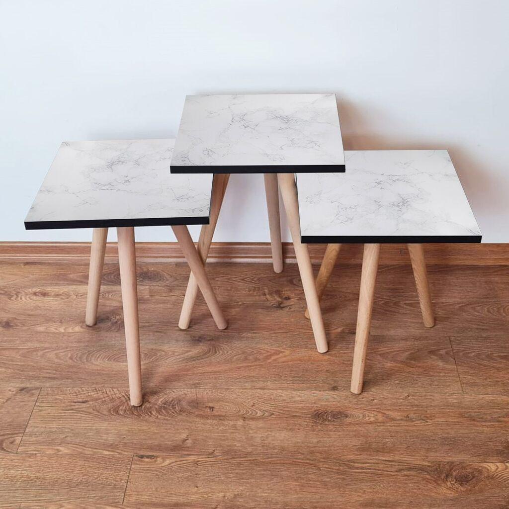 Hanah Home set stolića za kafu 3Shp341, 3 dijela, šareni