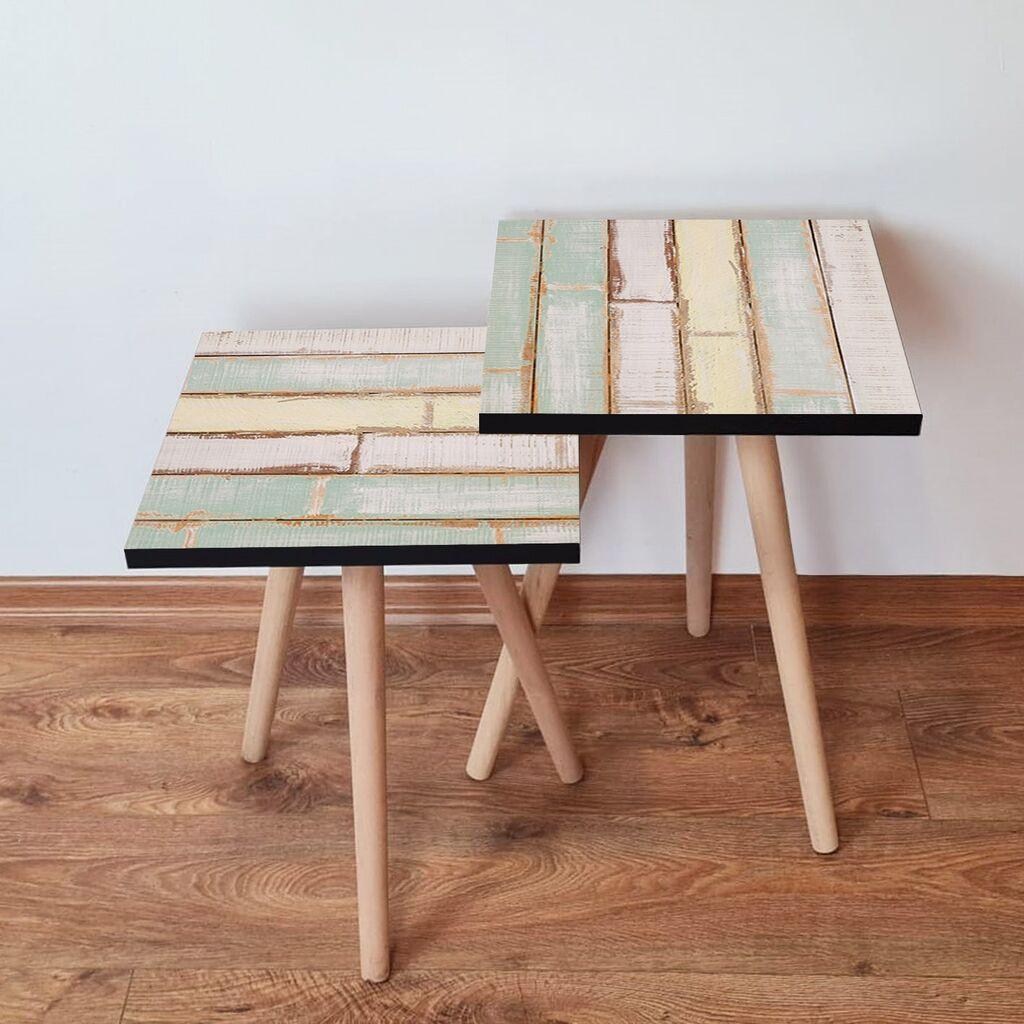 Hanah Home set stolića za kafu 2Shp83, 2 dijela, šareni