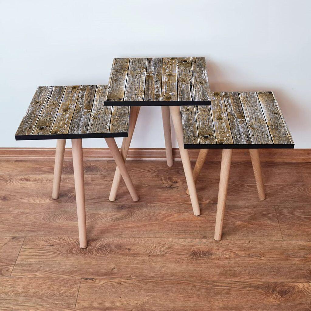 Hanah Home set stolića za kafu 3Shp381, 3 dijela, šareni