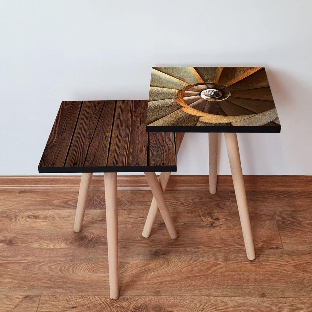 Hanah Home set stolića za kafu 2Shp283, 2 dijela, šareni