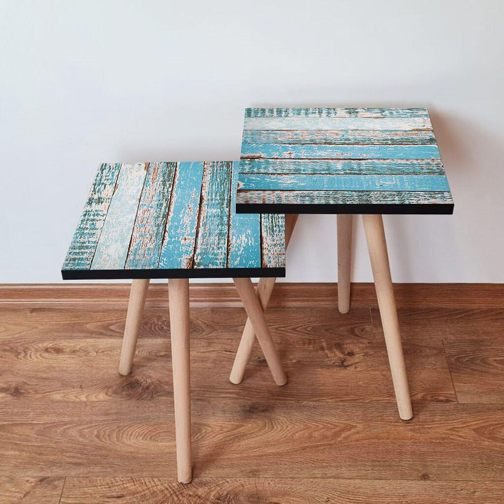 Hanah Home set stolića za kafu 2Shp2, 2 dijela, šareni