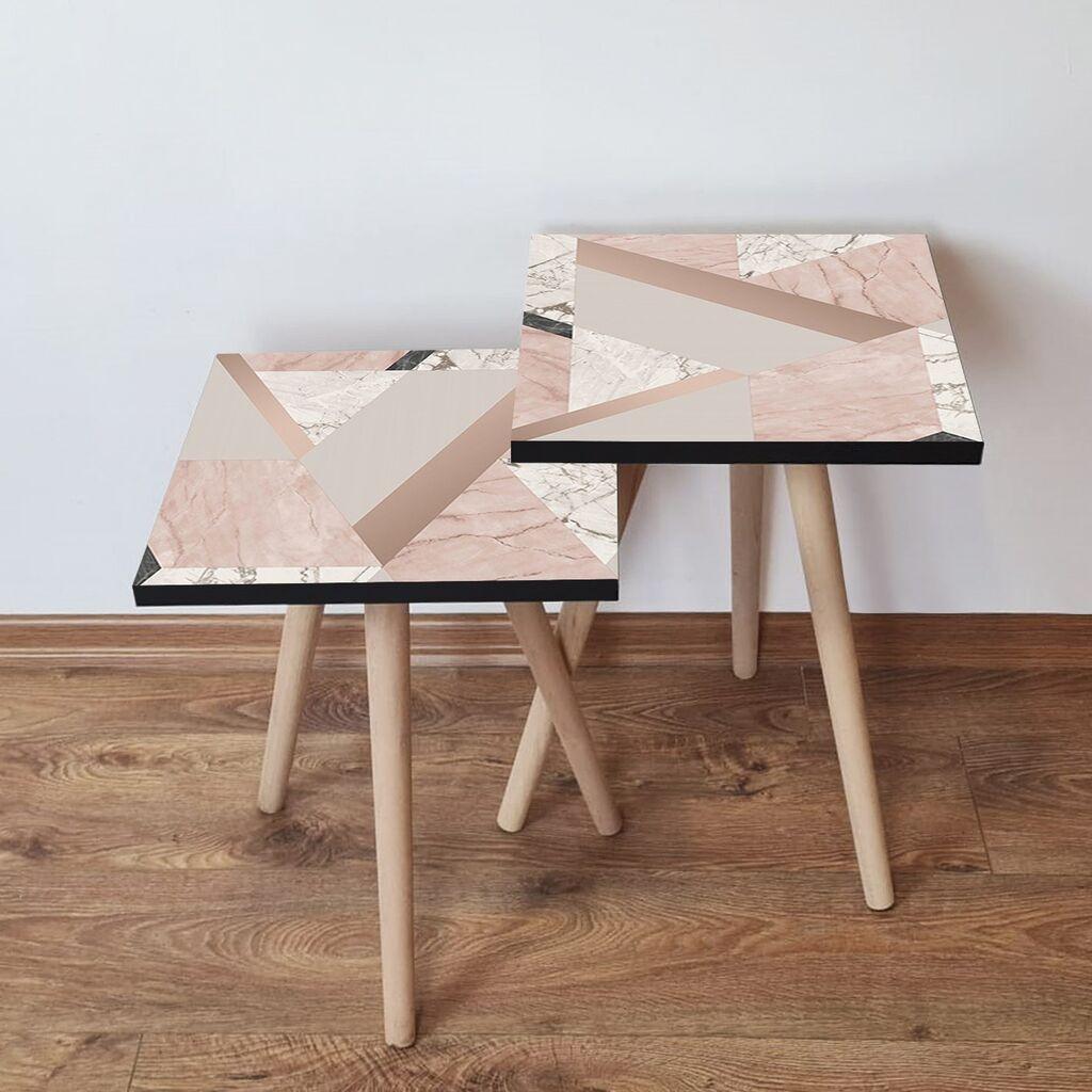 Hanah Home set stolića za kafu 2Shp436, 2 dijela, šareni