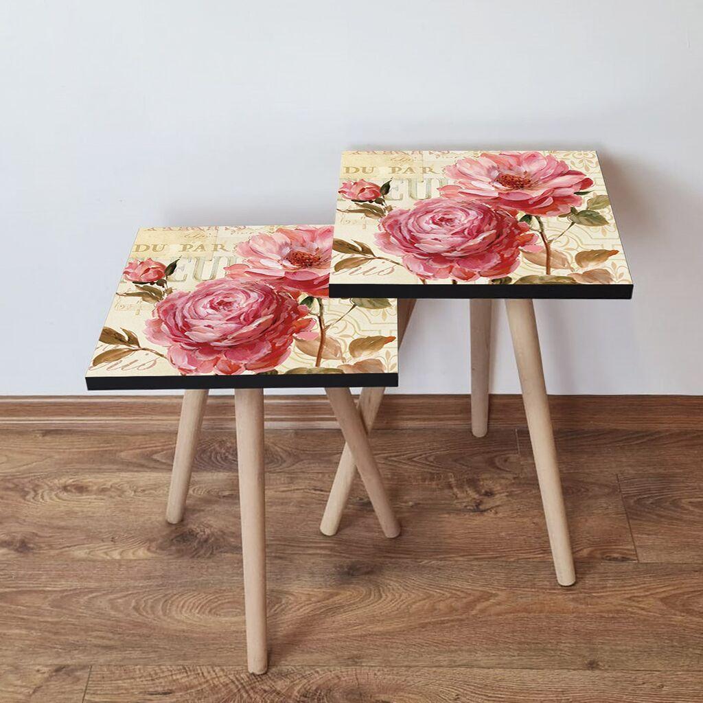 Hanah Home set stolića za kafu 2Shp452, 2 dijela, šareni