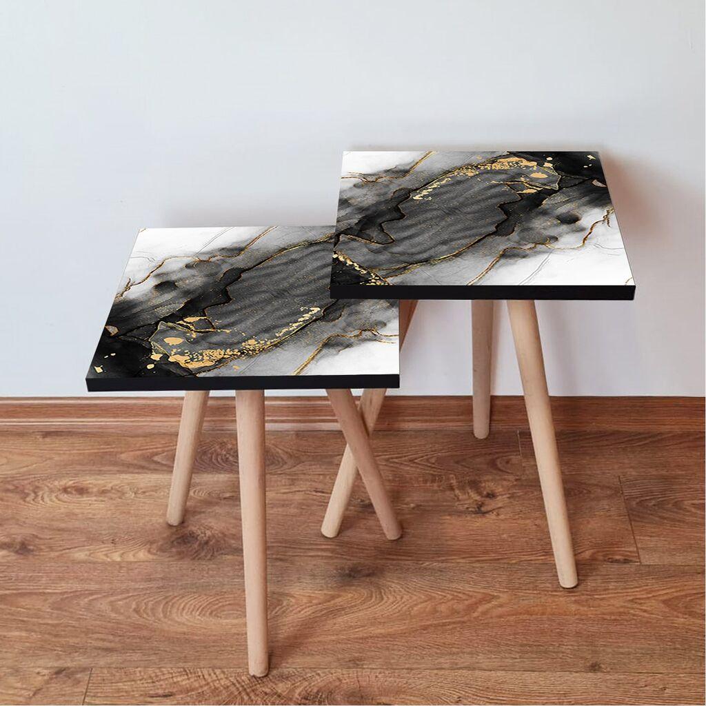 Hanah Home set stolića za kafu 2Shp36, 2 dijela, šareni