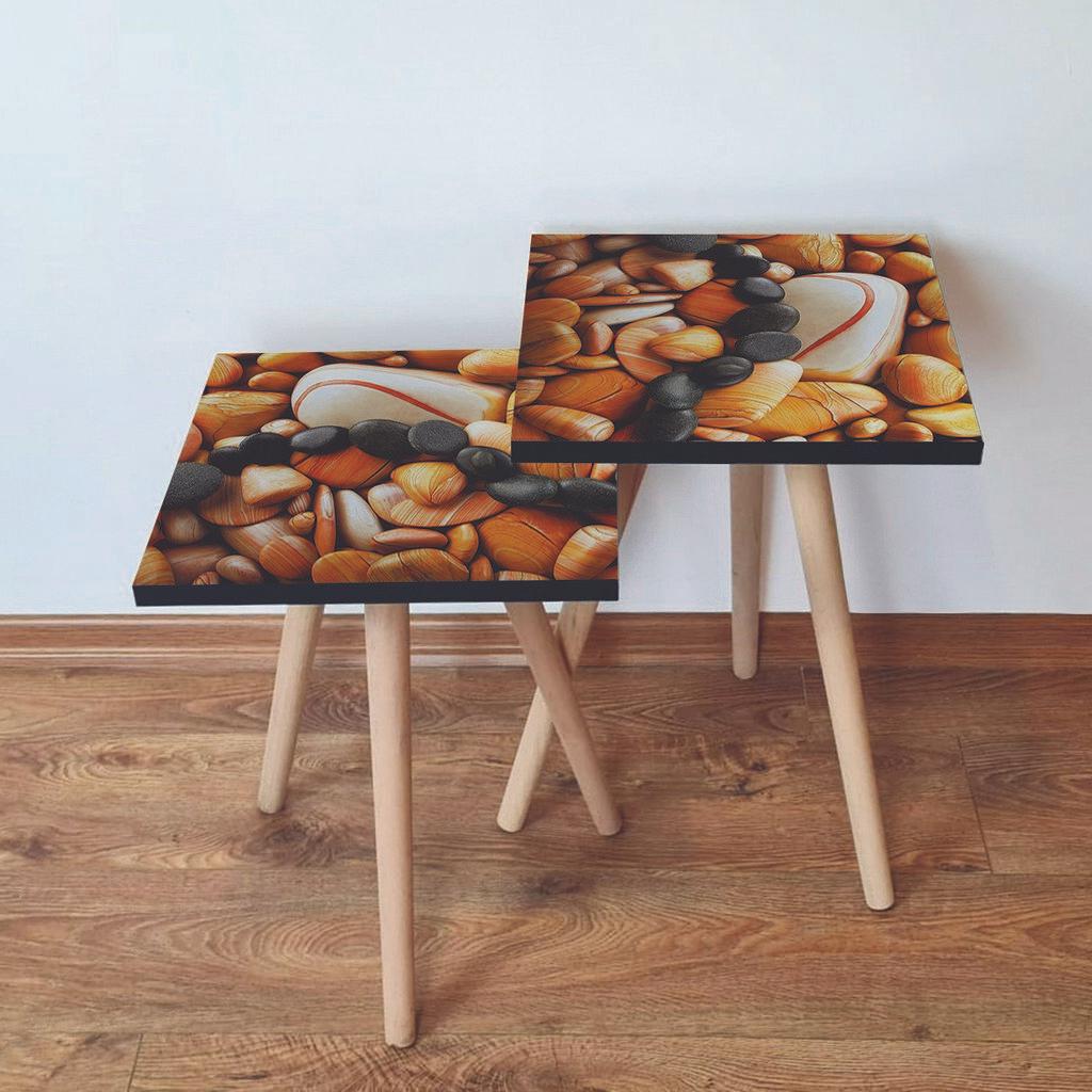 Hanah Home set stolića za kafu 2Shp19, 2 dijela, šareni