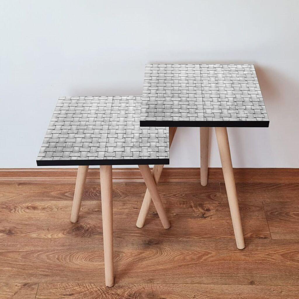 Hanah Home set stolića za kafu 2Shp377, 2 dijela, šareni