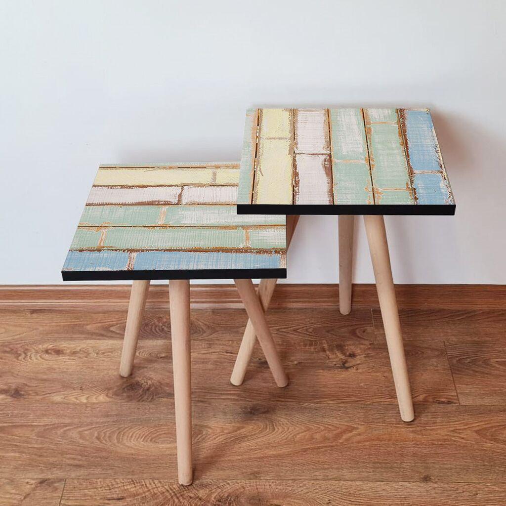 Hanah Home set stolića za kafu 2Shp50, 2 dijela, šareni