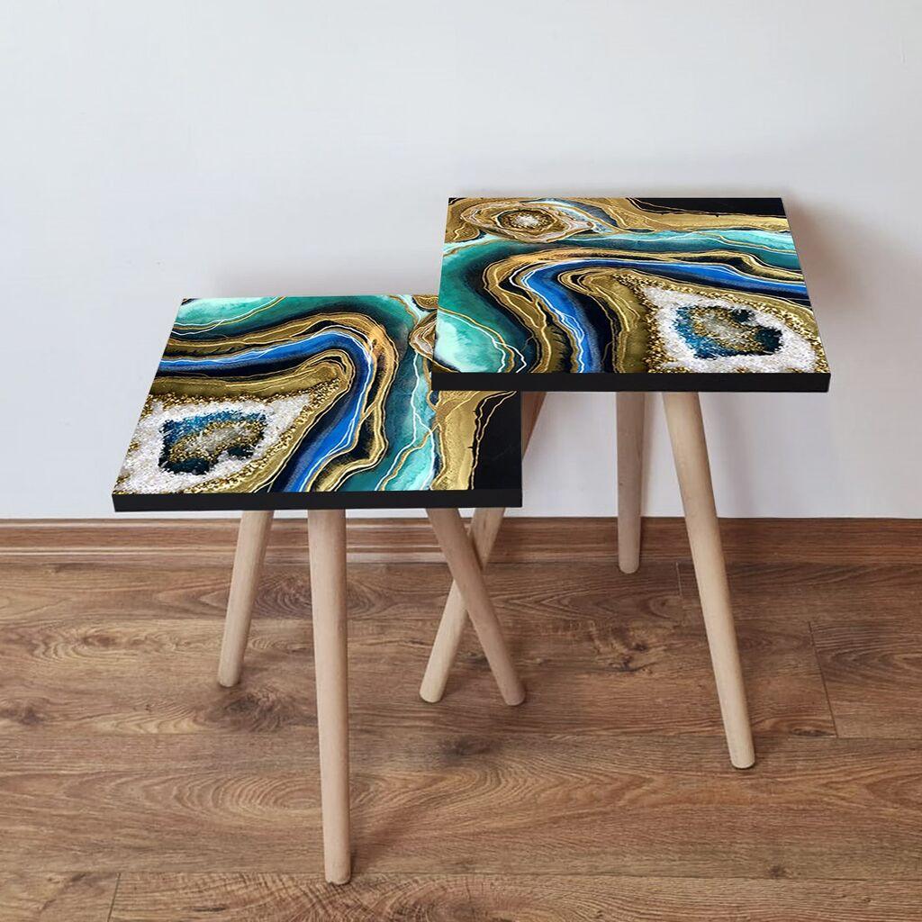 Hanah Home set stolića za kafu 2Shp474, 2 dijela, šareni