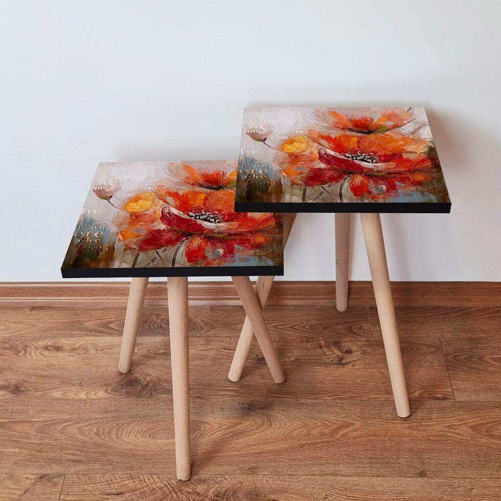 Hanah Home set stolića za kafu 2Shp455, 2 dijela, šareni