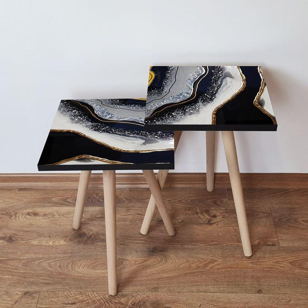 Hanah Home set stolića za kafu 2Shp477, 2 dijela, šareni