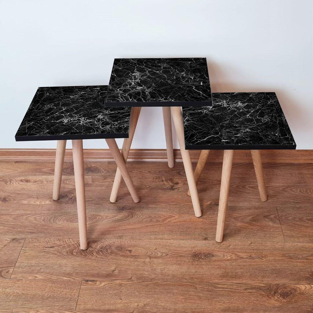 Hanah Home set stolića za kafu 3Shp232, 3 dijela, šareni