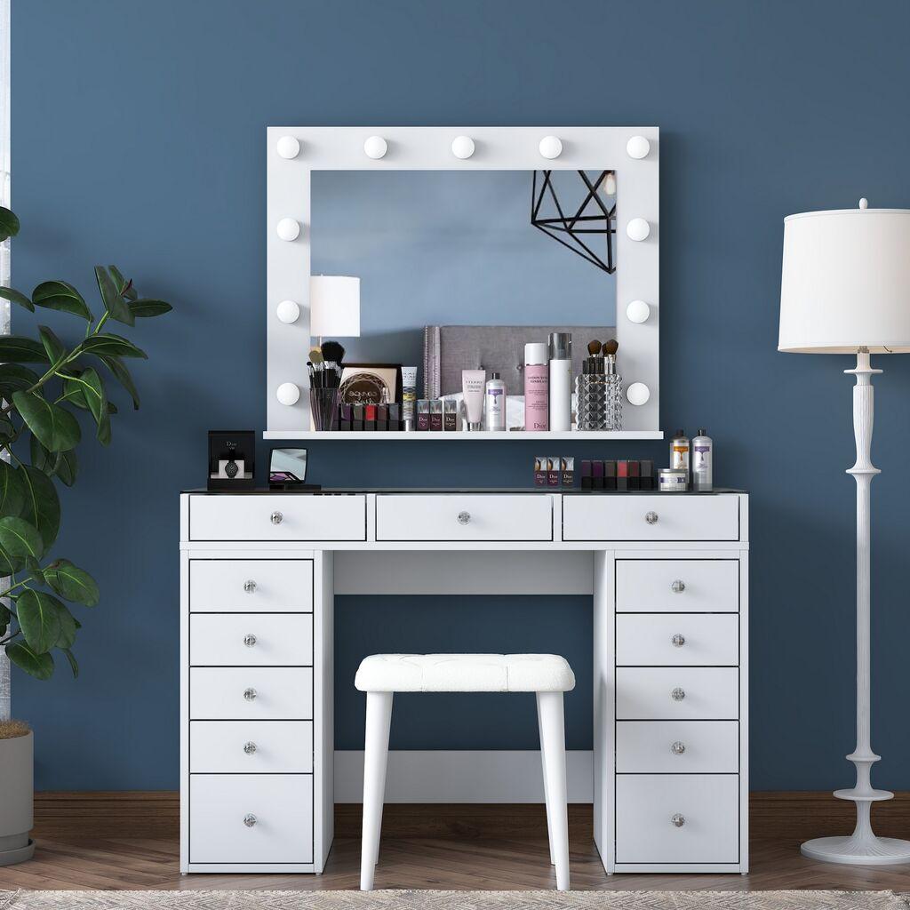 Hanah Home Toaletni stolić BJ156-3872, Bijeli