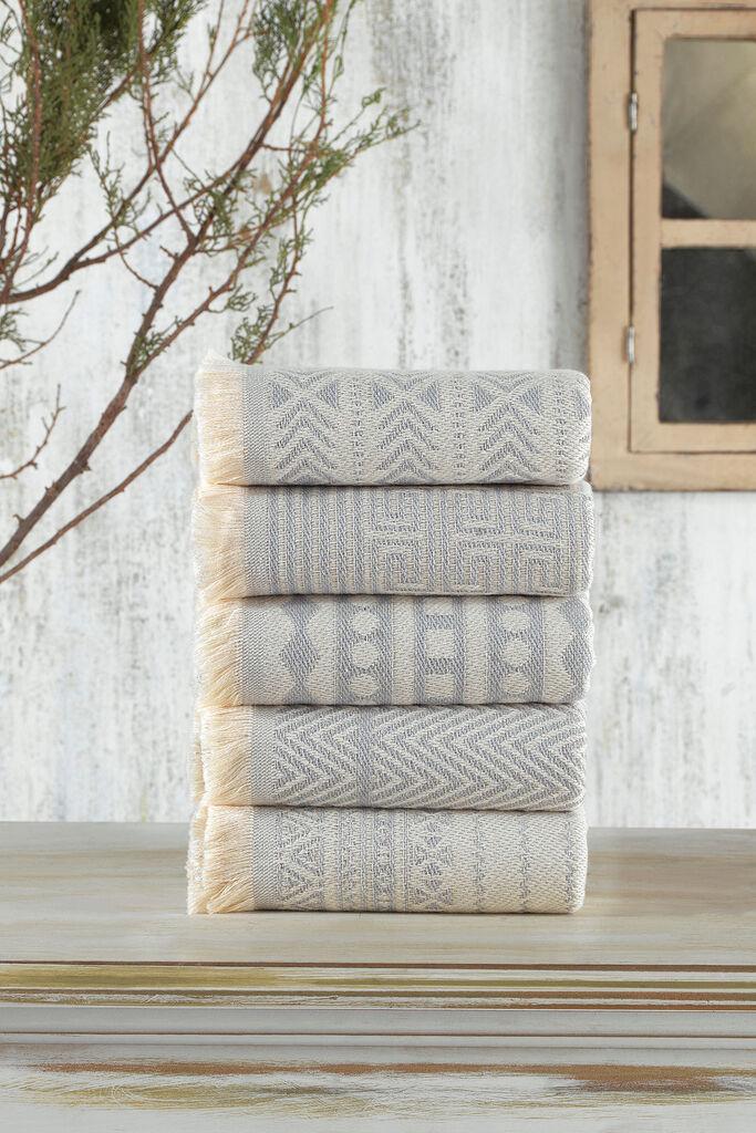 L'essentiel Maison Maya set ručnika za ruke, 38 x 65 cm, svijetlo siva