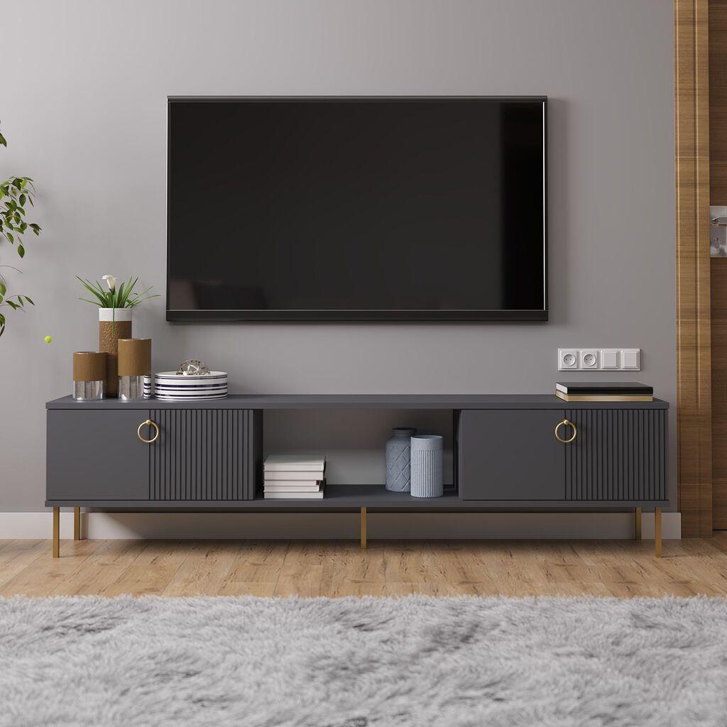 Hanah Home TV komoda, 180x45x30 cm, antracit