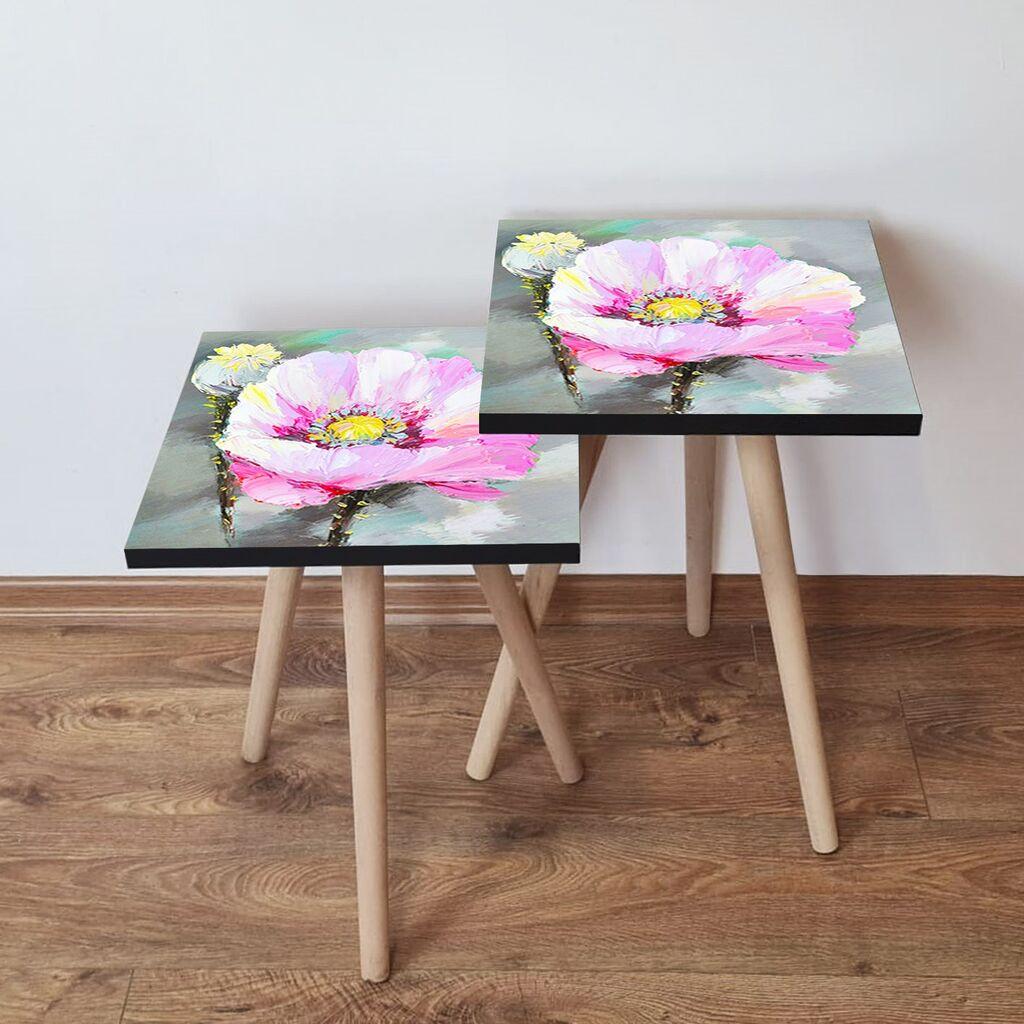 Hanah Home set stolića za kafu 2Shp461, 2 dijela, šareni