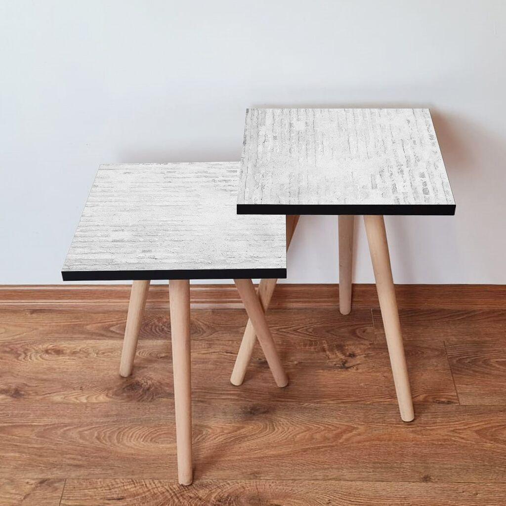 Hanah Home set stolića za kafu 2Shp171, 2 dijela, šareni