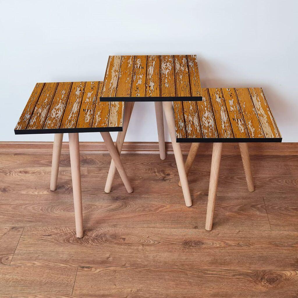 Hanah Home set stolića za kafu 3Shp343, 3 dijela, šareni