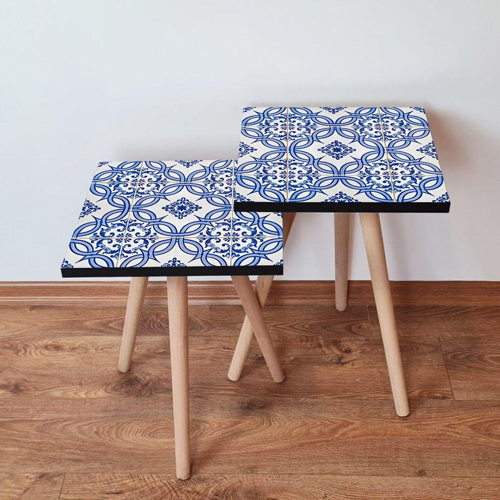 Hanah Home set stolića za kafu 2Shp343, 2 dijela, šareni