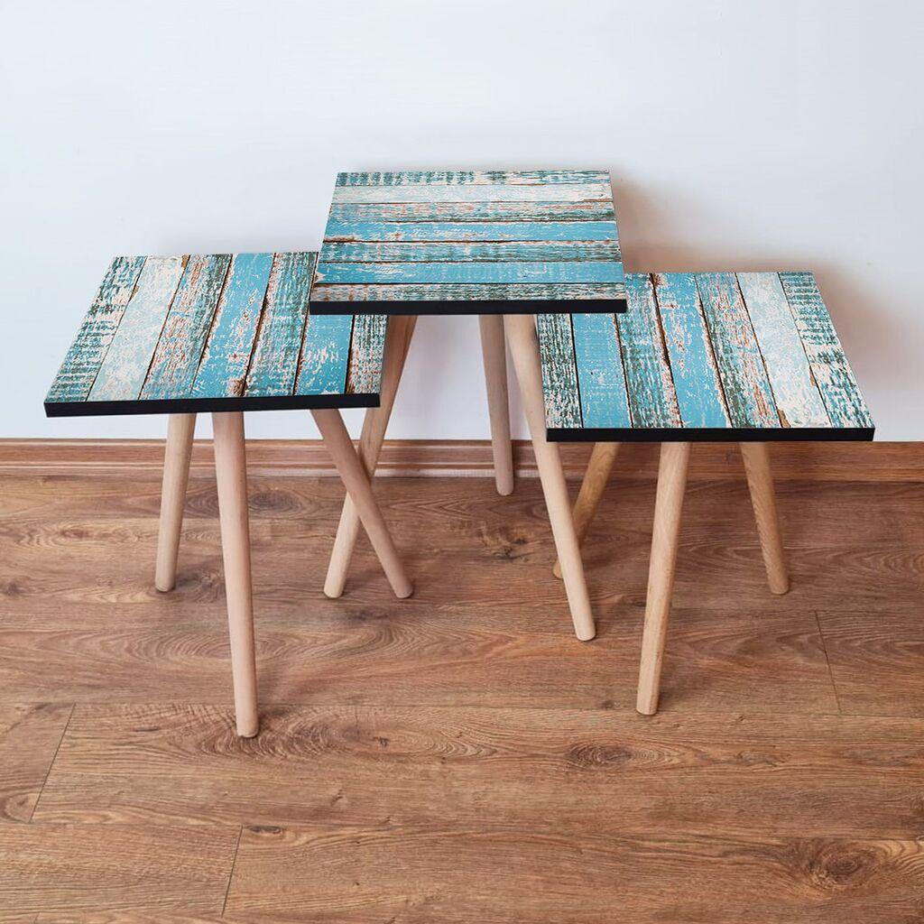 Hanah Home set stolića za kafu 3Shp6, 3 dijela, šareni