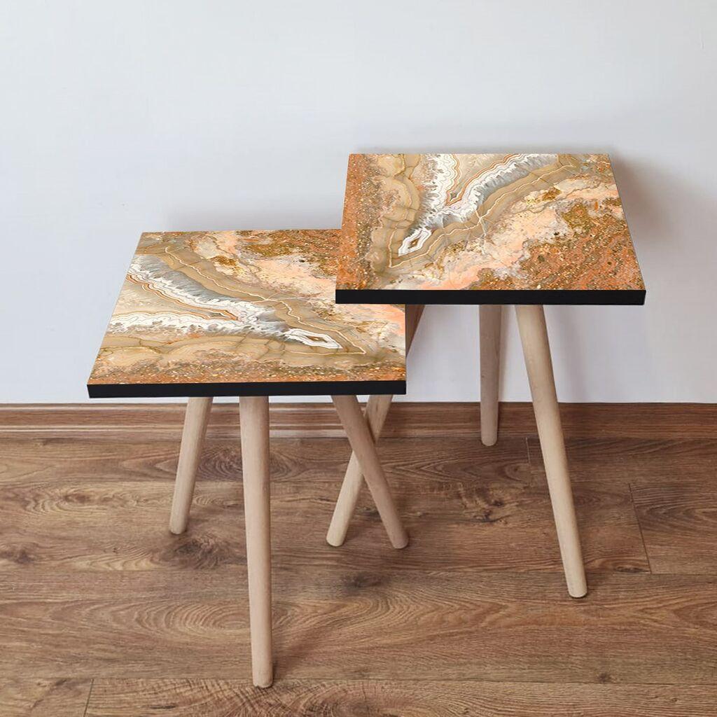 Hanah Home set stolića za kafu 2Shp128, 2 dijela, šareni