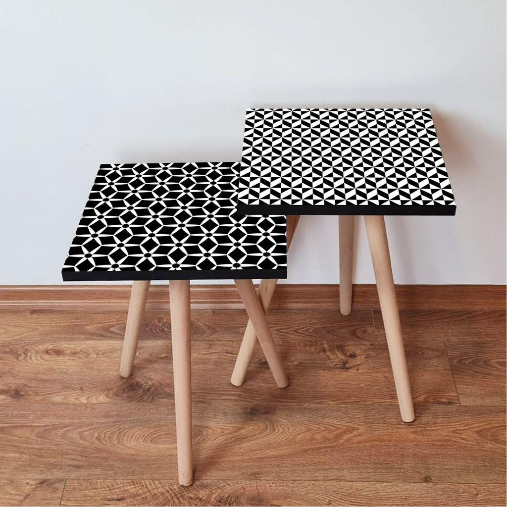 Hanah Home set stolića za kafu 2Shp350, 2 dijela, šareni