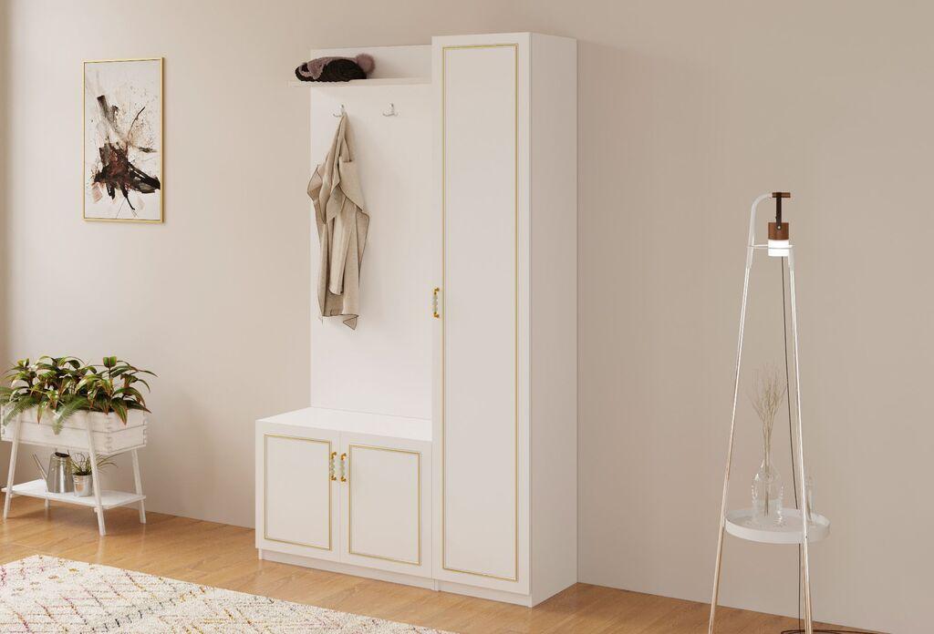 Hanah Home Ormarić za hodnik Rb-092, 120x200x35 cm, Bijeli