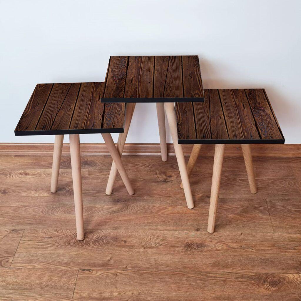 Hanah Home set stolića za kafu 3Shp365, 3 dijela, šareni