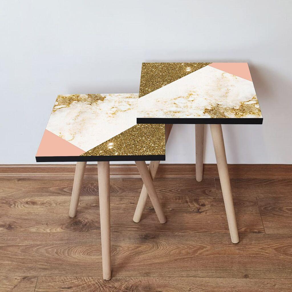 Hanah Home set stolića za kafu 2Shp498, 2 dijela, šareni