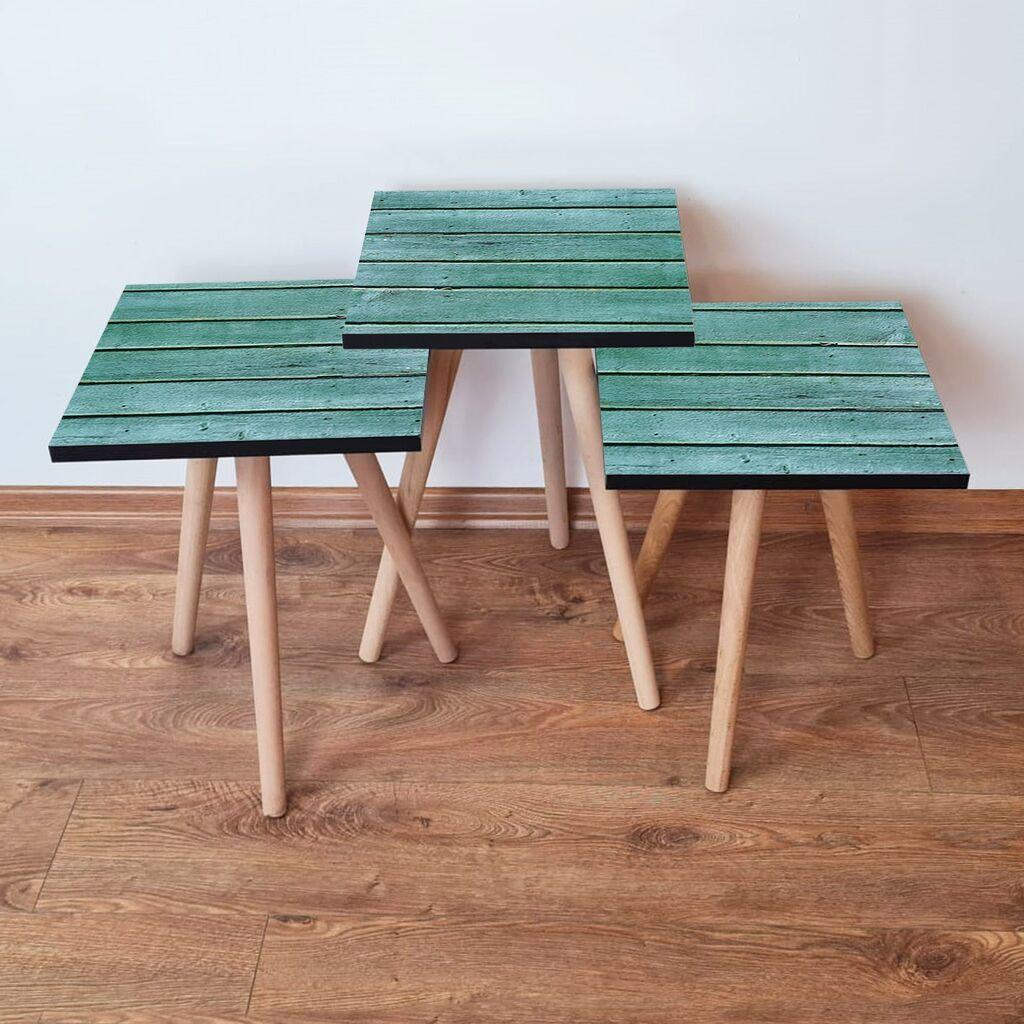 Hanah Home set stolića za kafu 3Shp116, 3 dijela, šareni