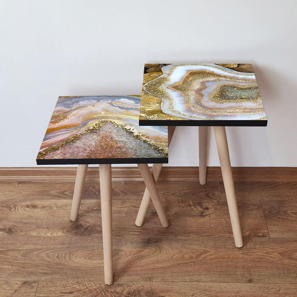 Hanah Home set stolića za kafu 2Shp337, 2 dijela, šareni