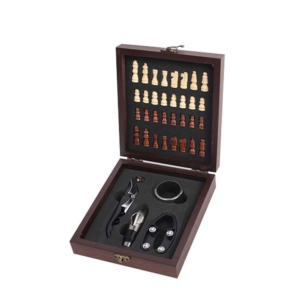 Braon Šah, set sa vinskim elementima Winer Wood, braon