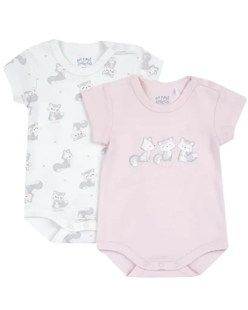 Chicco Set bodija za djevojčice, 2 kom, Više boja