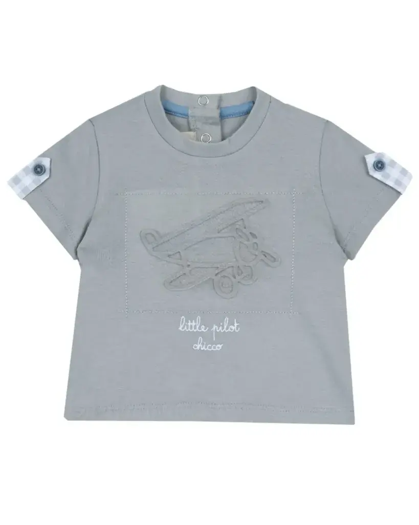 Chicco Majica za bebe Mali pilot, Teget