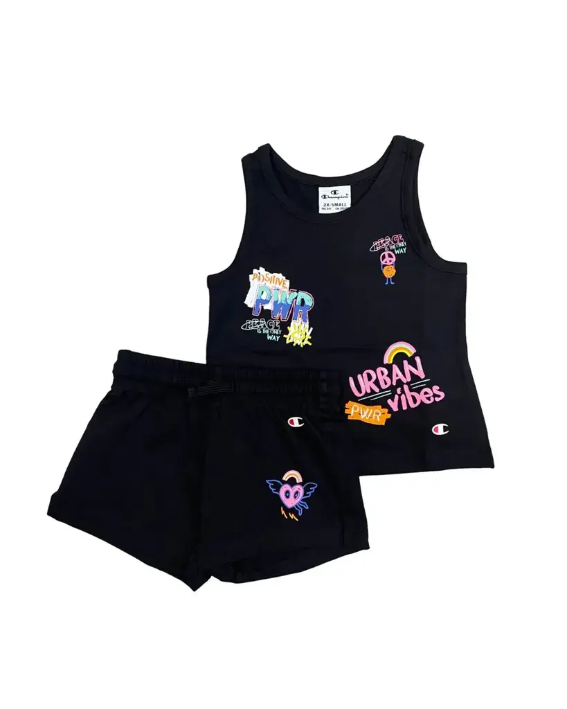Champion Set za djevojčice, Crni