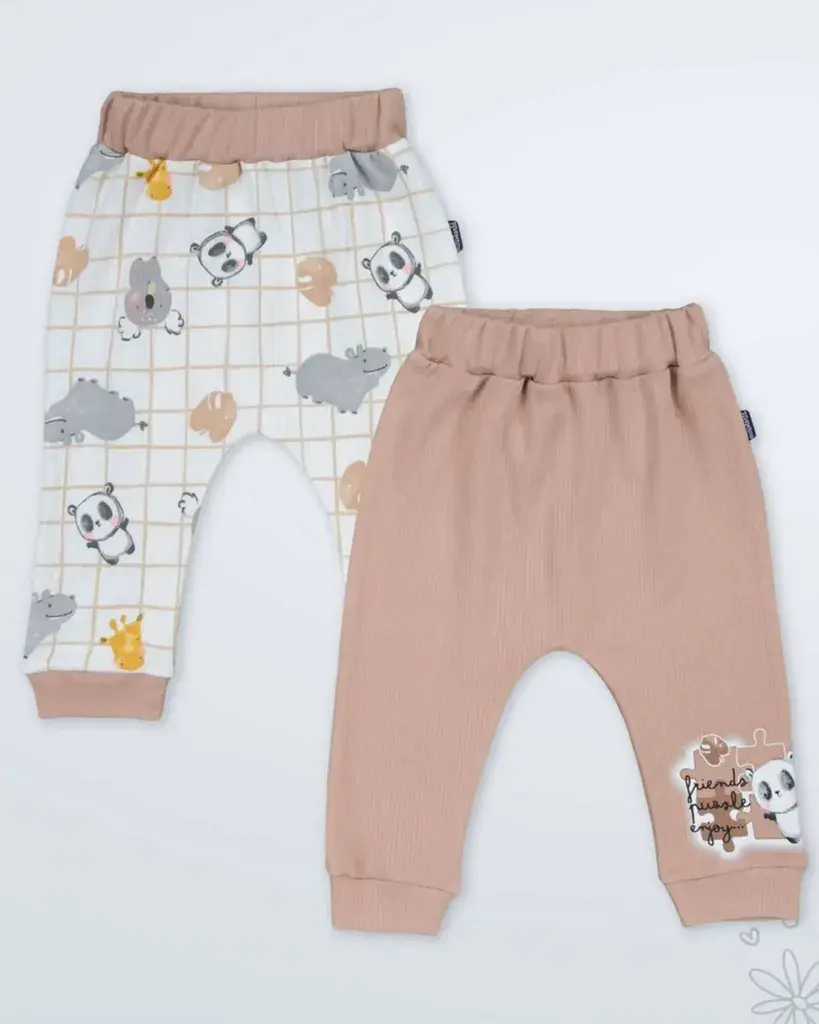 Miniworld Set trenerki za bebe Panda 1, 2 Komada, Šareni