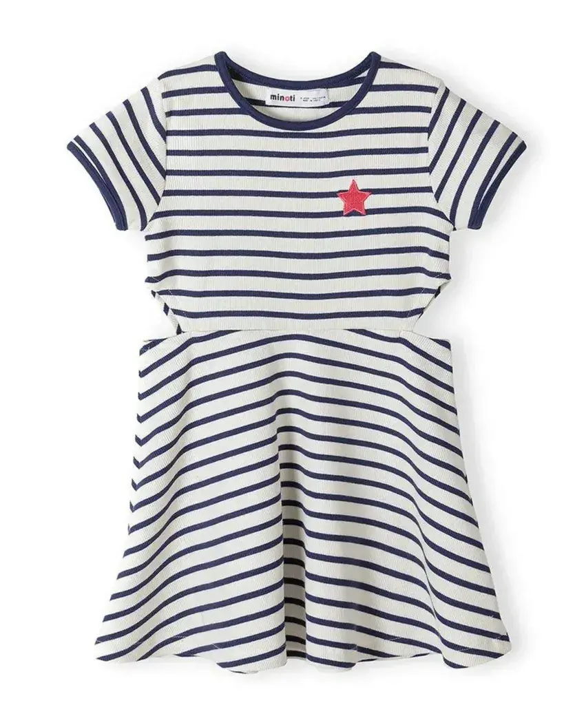 Minoti Haljina za djevojčice Star, Bijelo-Teget