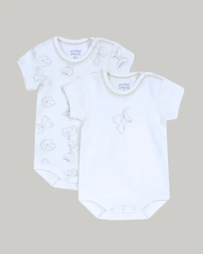 Chicco Set bodija za djecu, 2 kom, Bijeli